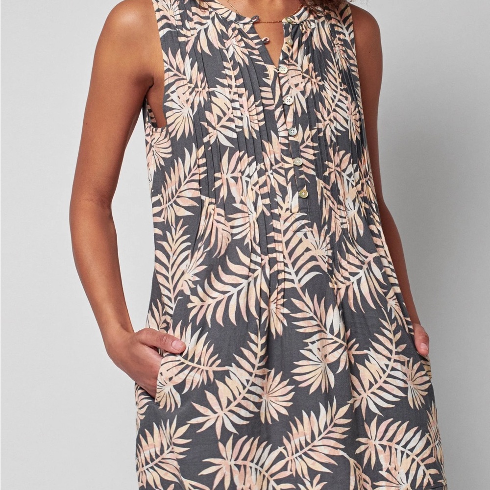 Faherty Isha dress Tropical print M Excellent condition